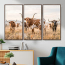 Texas Longhorn Canvas Wall Art, Rustic Farm Animal Photography Print, Farmhouse Country Decor, Western Ranch Art by MyGreatCanvas | Canvas Wall Art Prints | Photo Prints & Wall Decor