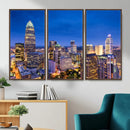 Charlotte Skyline Canvas Wall Art Print – North Carolina Cityscape Photography Print by MyGreatCanvas | Canvas Wall Art Prints | Photo Prints & Wall Decor