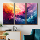 Colorful Abstract Canvas Wall Art Print, Vibrant Popup Color Art Print