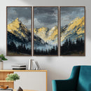 Abstract Mountain Wall Art Canvas Print Modern Landscape Painting Print