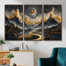 Abstract Mountain Wall Art Canvas Print Modern Landscape Painting Print