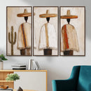 Mexican Wall Art Canvas Print, Southwestern Sombrero Poncho Painting, Neutral Earthy Boho Decor, Fiesta Living Room Art, Impasto Style Print by MyGreatCanvas | Canvas Wall Art Prints | Photo Prints & Wall Decor
