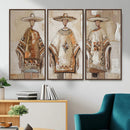 Mexican Folk Art Canvas Wall Art, Charro Poncho Sombrero Painting Print, Neutral Beige Boho Decor, Southwestern Impasto Style, Living Room Art by MyGreatCanvas | Canvas Wall Art Prints | Photo Prints & Wall Decor
