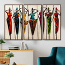 African Folk Art Canvas Wall Art, Colorful African Women Village Painting Print, Tribal Ethnic Home Decor, Vibrant African Art, Living Room by MyGreatCanvas | Canvas Wall Art Prints | Photo Prints & Wall Decor