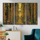 Gustav Klimt Style Forest Canvas Wall Art, Golden Forest Path Floral Art Nouveau Print, Enchanted Woodland Decor by MyGreatCanvas | Canvas Wall Art Prints | Photo Prints & Wall Decor