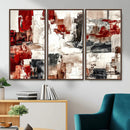 Blue Teal Abstract Canvas Wall Art, Modern Textured Painting Print, Navy Orange White Contemporary Art, Neutral Living Room Decor, Office Art by MyGreatCanvas | Canvas Wall Art Prints | Photo Prints & Wall Decor