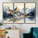 Lake Abstract Mountain Wall Art Canvas Print