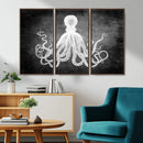 Black White Octopus Wall Art Canvas Print by MyGreatCanvas | Canvas Wall Art Prints | Photo Prints & Wall Decor