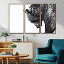 Black and White Grizzly 399 Bear Canvas Print Wall Art | by MyGreatCanvas | Canvas Wall Art Prints | Photo Prints & Wall Decor