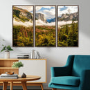 Half Dome Yosemite Canvas Wall Art – Majestic Triptych