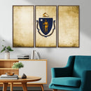 Massachusetts Flag Wall Art Canvas Print