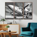 Vintage Airplane on Runway Canvas Print by MyGreatCanvas | Canvas Wall Art Prints | Photo Prints & Wall Decor