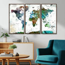 Modern Watercolor World Map Canvas Wall Art – Framed by MyGreatCanvas | Canvas Wall Art Prints | Photo Prints & Wall Decor