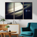 Framed Saturn Wall Art Canvas Print