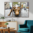 Charging Bull Wall Art Canvas Print