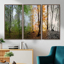 Four Seasons Wall Art Forest Canvas Print – Triptych