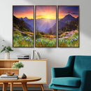 Mountain and Spring Wall Art Canvas Print