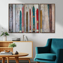 Vintage Wooden Weathered Ski's in Front of an Old Barn Wall by MyGreatCanvas | Canvas Wall Art Prints | Photo Prints & Wall Decor