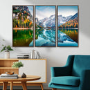 Spectacular autumn view of Braies Lake Wall Art Canvas Print by MyGreatCanvas | Canvas Wall Art Prints | Photo Prints & Wall Decor