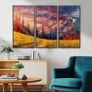 Mountain and Daylight Red Sunset Wall Art Canvas Print by MyGreatCanvas | Canvas Wall Art Prints | Photo Prints & Wall Decor