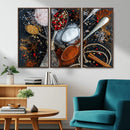 Spices and Seasonings Canvas Wall Art – Colorful Triptych by MyGreatCanvas | Canvas Wall Art Prints | Photo Prints & Wall Decor