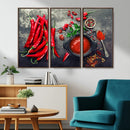 Red Chili Peppers Wall Art Kitchen Artwork Canvas Print by MyGreatCanvas | Canvas Wall Art Prints | Photo Prints & Wall Decor