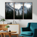 Wall Art Foggy Forest Landscape Canvas Print