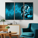 Music and Microphone Wall Art Canvas Print by MyGreatCanvas | Canvas Wall Art Prints | Photo Prints & Wall Decor