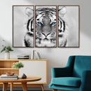 Black and White Tiger Wall Art Animal Canvas Print