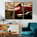 Red Classic Car Wall Art Canvas Print