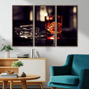 Whiskey and Cigar Canvas – Luxurious Wall Art for Home or