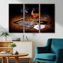 Whiskey Cigar Wall Art Canvas Print Kitchen Wall