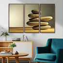 Fluvial Zen Stones Canvas Wall Art Print