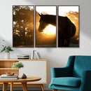 Horse at Sunset Wall Art Animal Canvas Print
