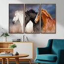 Animal Wall Art Three Horses Farmhouse Art Canvas, Framed by MyGreatCanvas | Canvas Wall Art Prints | Photo Prints & Wall Decor