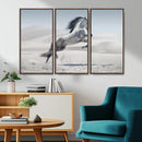 Prancing Horse Desert Large Wall Art Canvas Print – Majestic