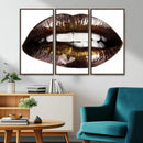 Close Up Lips Wall Art Canvas Print
