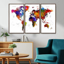 World Map Canvas Print – Detailed Map of the World Wall Art