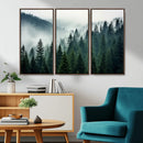 Captivating Misty Forest Wall Art Premium Canvas Print,