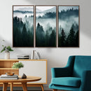 Captivating Misty Forest Wall Art Canvas, Premium Canvas