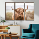 Scottish Serene Highland Cow Canvas Wall Art – Serene