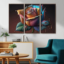 Abstract Rose Wall Art Canvas Print