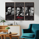 Thinker Quintet Canvas Wall Art – Martin, Obama, Malcolm X,