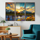 Grand Teton Park Sunrise Wall Art – Vibrant Landscape Canvas