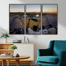 Dodger Stadium Sunset Game Triple Canvas Wall Art - Los