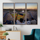 Dodger Stadium Sunset Game Triple Canvas Wall Art - Los