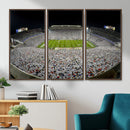 Beaver Stadium Night Game Triple Canvas Wall Art - Penn