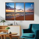 Golden Hour Beach Sunset Wall Art | Canvas Print | Ready to