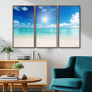 Blue Ocean Wall Art Canvas Print - Tranquil Ocean Paradise