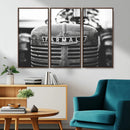Vintage Farmall Tractor Wall Art Canvas Print, Rustic